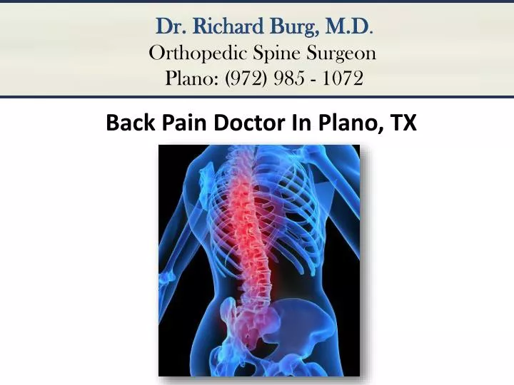 back pain doctor in plano tx