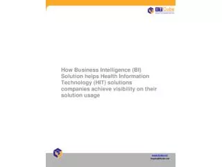 How Business Intelligence (BI) Solution helps Health Inform