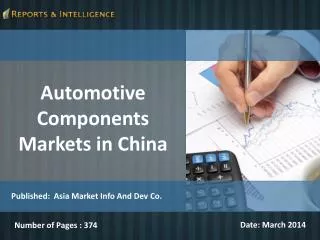 Automotive Components Markets in China