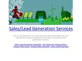 Sales/Lead Generation Services