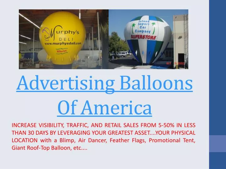 advertising balloons of america