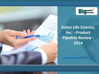 Kolon Life Science, Inc. - Product Pipeline Review - 2014
