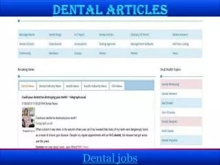 Dental articles
