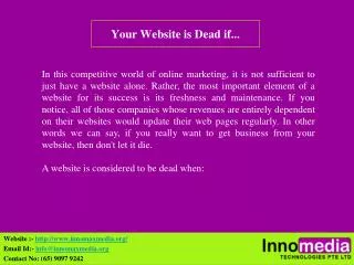 Your Website is Dead if...