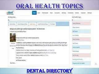 Oral health topics