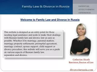 Family Law and Divorce lawyers in Russia