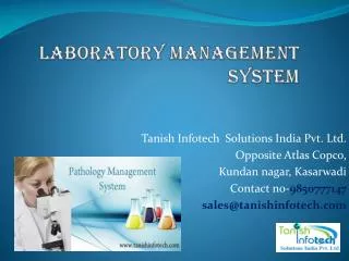 Laboratory Management System Software