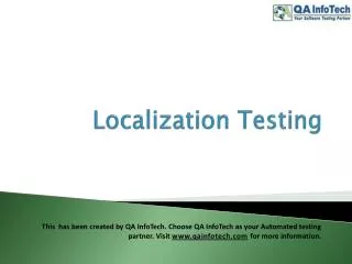 What is Localization Testing?