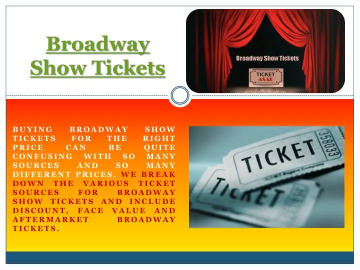broadway show tickets