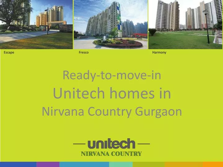 ready to move in unitech homes in nirvana country gurgaon
