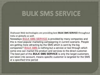 BULK SMS SERVICE