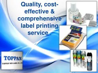 Quality, cost-effective & comprehensive label printing servi