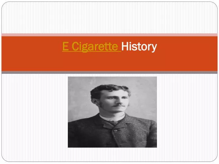 e cigarette history