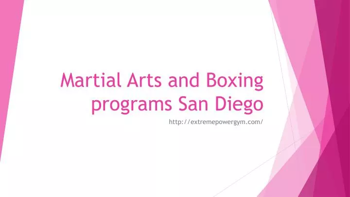 martial arts and boxing programs san diego