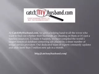 Catch My Husband: Private Investigators | Cheating Husbands|