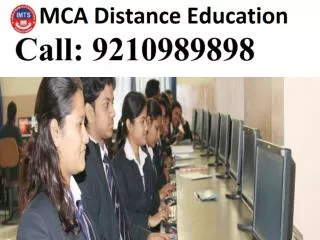 MCA Distance Education Admission 2015