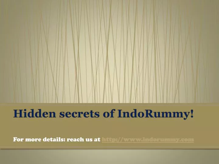 hidden secrets of indorummy