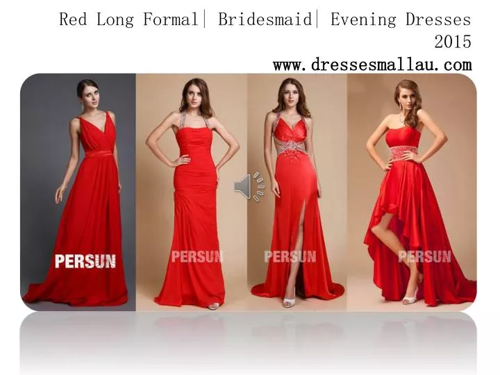 red long formal bridesmaid evening dresses 2015 www dressesmallau com