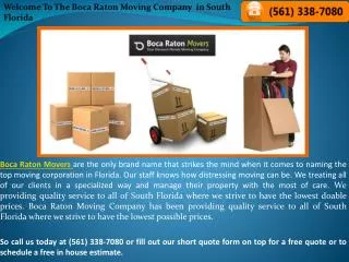 Get the best Boca Raton Moving and Packaging Services