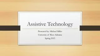 Assistive Technology UWA Spring 2015