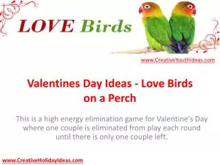 Valentines Day Ideas - Love Birds on a Perch