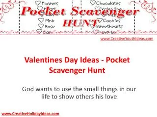 Valentines Day Ideas - Pocket Scavenger Hunt