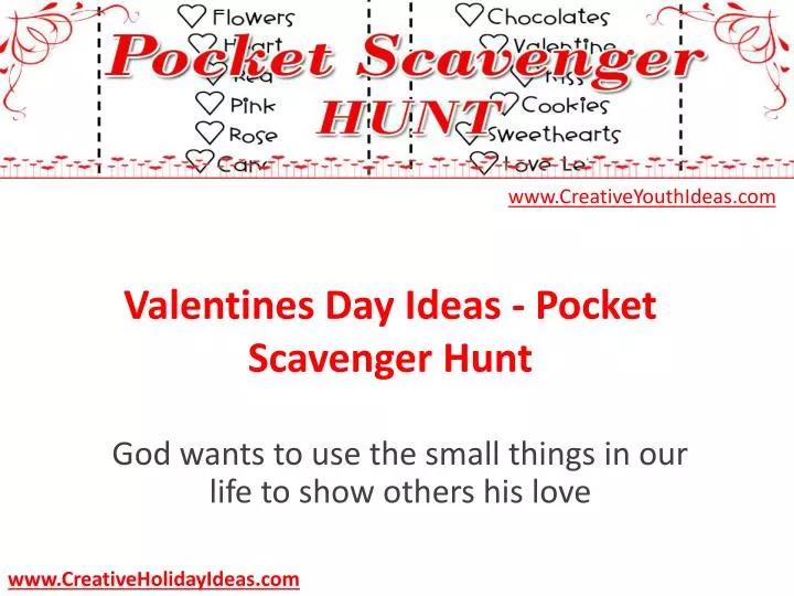 valentines day ideas pocket scavenger hunt