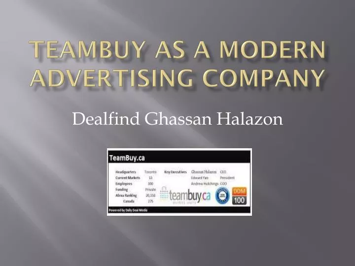 teambuy as a modern advertising company