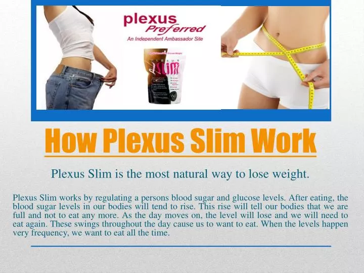 how plexus slim work