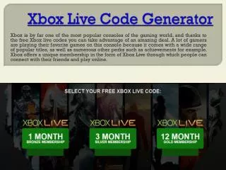 Xbox Live Gold Free