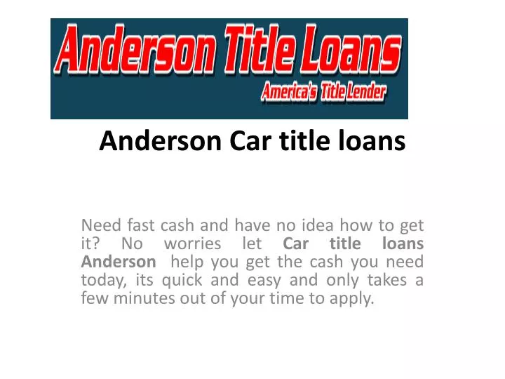 anderson car title loans