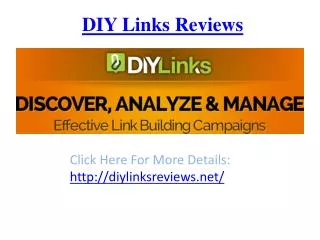 DIY Links Reviews - Bonuses