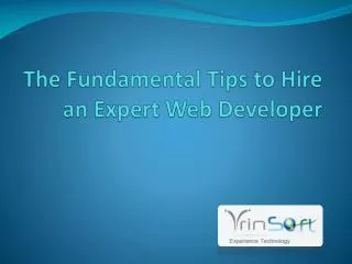 The Fundamental Tips to Hire an Expert Web Developer