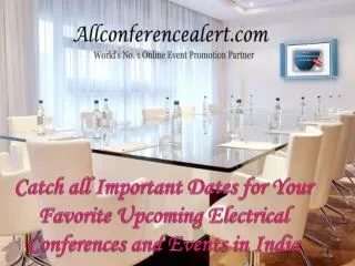 Upcoming Electrical Conferences and Events in India