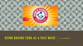 Baking Soda Face Wash