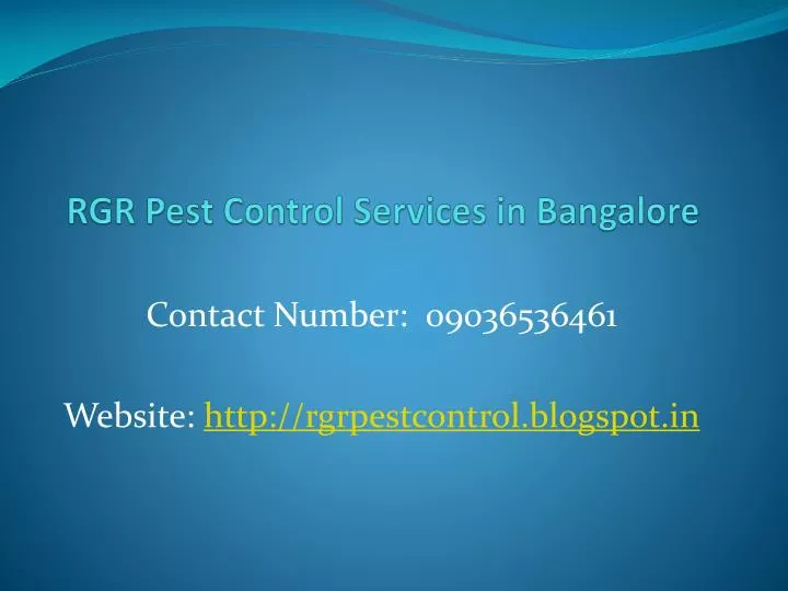 rgr pest control services in bangalore