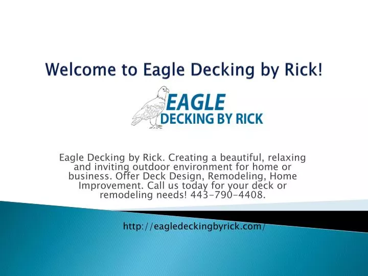 welcome to eagle decking by rick