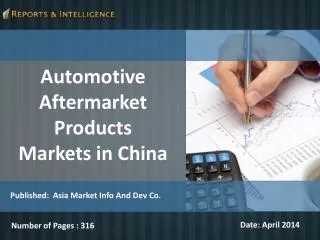 Automotive Aftermarket Products Markets in China