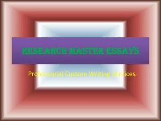 RMEssays Offers Academic Custom Writing Services