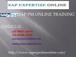 sap pm online training in hyderabad,india