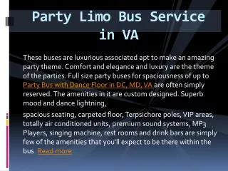 Party Bus Service in VA