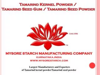 Tamarind kernel powder by Mysore Starch Manufacturing Compan