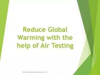 Reduce Global Warming with the help of Air Testing