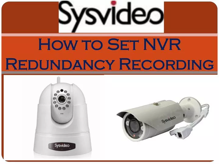 how to set nvr redundancy recording