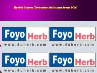 Herbal Cancer Treatment Solutions from TCM