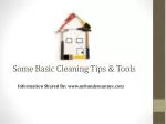 Some Basic Cleaning Tips & Tools - slide 1