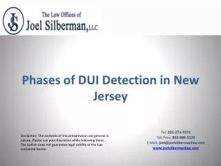 Phases of DUI Detection in New Jersey
