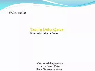Best Taxi in Doha Qatar | Taxi Service in Doha