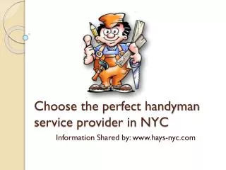 Choose the perfect handyman service provider