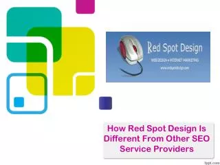 how red spot design is different from other seo service providers